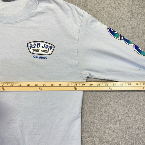 Ron Jon Surf Shop Orlando Long Sleeve T-Shirt Men’s M Light Blue Graphic Tee - Picture 8 of 12